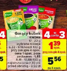 Carrefour 4 sery z grzankami Knorr gorący kubek oferta