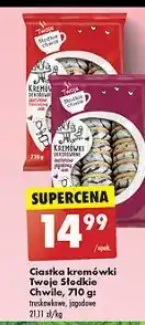 Biedronka Ciastka kremówki dekorowane jagodowe Twoje słodkie chwile oferta