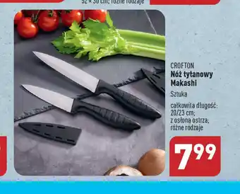 ALDI CROFTON Nóż tytanowy Makashi 20/23 cm oferta