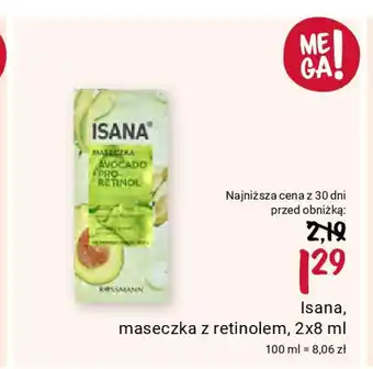 Rossmann Isana, maseczka z retinolem, 2 x 8 ml oferta