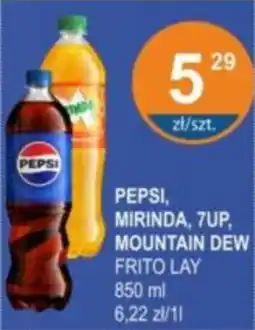 Rabat PEPSI, MIRINDA, 7UP, MOUNTAIN DEW 850 ml oferta