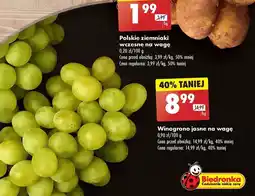 Biedronka Winogrono jasne na wagę 1 kg oferta