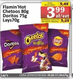 Flamin' Hot Cheetos 80g Doritos 75g Lays 70g