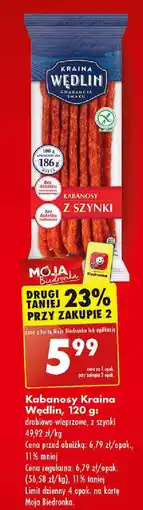 Biedronka Kabanosy Kraina Wędlin, 120 g oferta