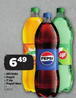 Netto Mirinda / Pepsi / 7 Up / Pepsi Max 2l oferta