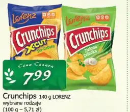 Lorenz Crunchchips 140g - Ser Cebula lub Zielona Cebula