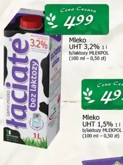 Cezar Delikatesy Mleko UHT 3,2% 1l bez laktozy - MLEKPOL oferta