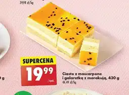 Biedronka Ciasto z mascarpone i galaretką z marakują, 430 g oferta