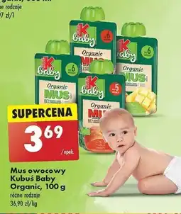 Biedronka Mus owocowy Kubuś Baby Organic, 100 g oferta