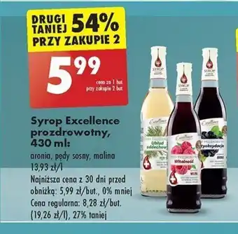 Biedronka Syrop Excellence prozdrowotny, 430 ml oferta