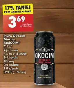 Biedronka Piwo Okocim Mocne, 4 x 500 ml oferta