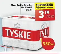 Biedronka Piwo Tyskie Gronie, 12 x 550 ml oferta