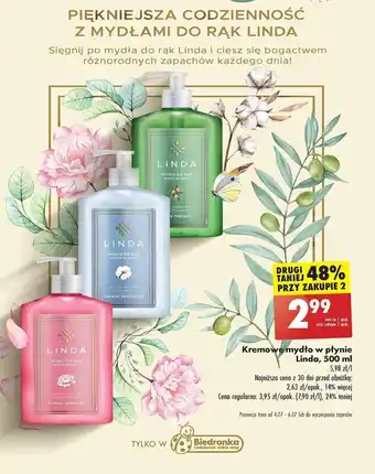 Biedronka Kremowe mydło w płynie Linda, 500 ml oferta