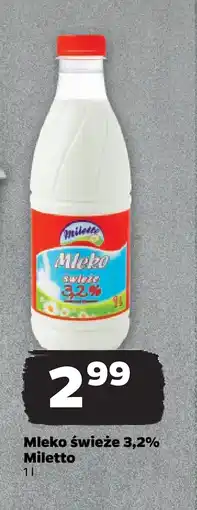 Netto Mleko świeże 3,2% Miletto oferta