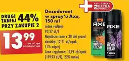 Biedronka Dezodorant w spray'u Axe, 150 ml oferta