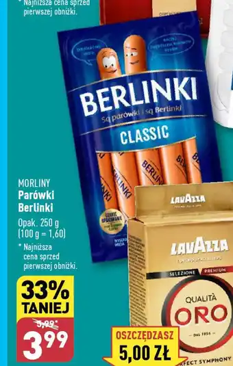 ALDI MORLINY Parówki Berlinki 250 g oferta