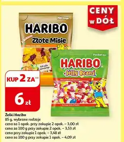 Auchan Żelki Haribo złote misie z sokiem oferta