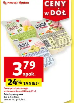Auchan Sałatka warzywna z szynką Auchan różnorodne oferta