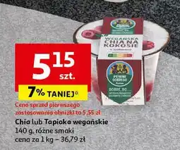 Auchan Deser wegańska tapioka na kokosie z wiśniami Auchan pewni dobrego oferta