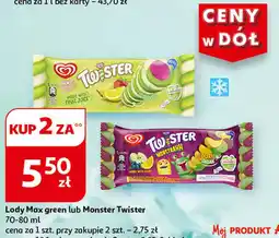 Auchan Lody Max green lub Monster Twister 70-80 ml oferta