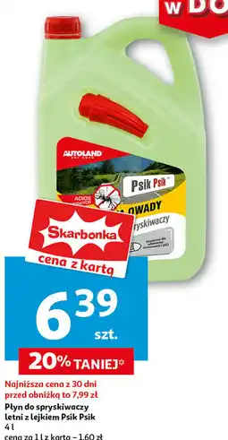 Auchan Autoland Psik Psik Płyn do spryskiwacza letni 4L oferta