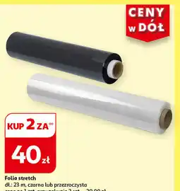Folia stretch 23 m, czarna lub przeźroczysta