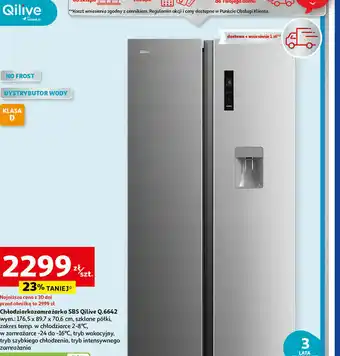 Auchan Qilive Chłodziarko zamrażarka SBS Q.6642 oferta