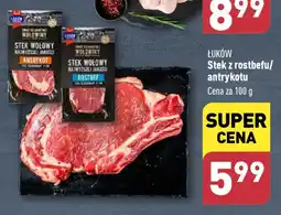 ALDI ŁUKÓW Stek z rostbefu / antrykotu 100 g oferta