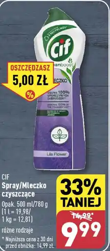 ALDI CIF Spray / Mleczko czyszczące 500 ml / 780 g oferta