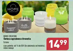 ALDI HOME CREATION Świeca ogrodowa citronella oferta