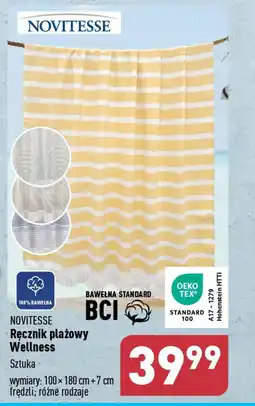 ALDI NOVITESSE Ręcznik plażowy Wellness oferta