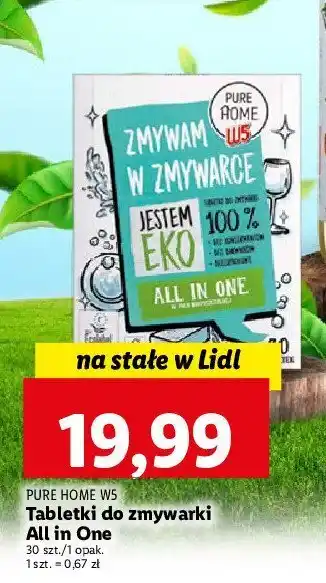 Lidl Tabletki do zmywarki eko 1 OPAK 30 SZT oferta