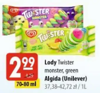 MOKPOL Lody Twister monster, green Algida 70-80 ml oferta