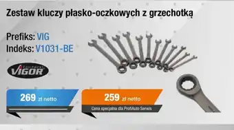 Profiauto Zestaw kluczy płasko-oczkowych z grzechotką VIG V1031-BE oferta