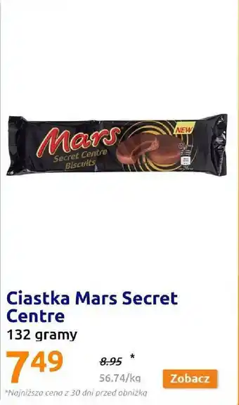 Action Ciastka Mars Secret Centre 132g oferta
