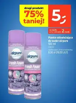 Dealz Pianka odświeżająca do toalet Airpure 500 ml oferta