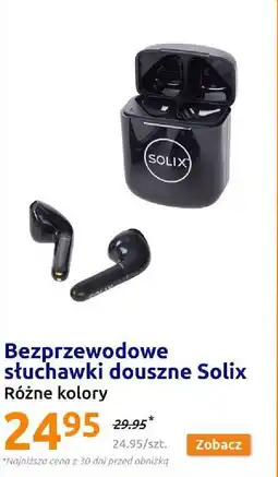 Bezprzewodowe słuchawki douszne Solix