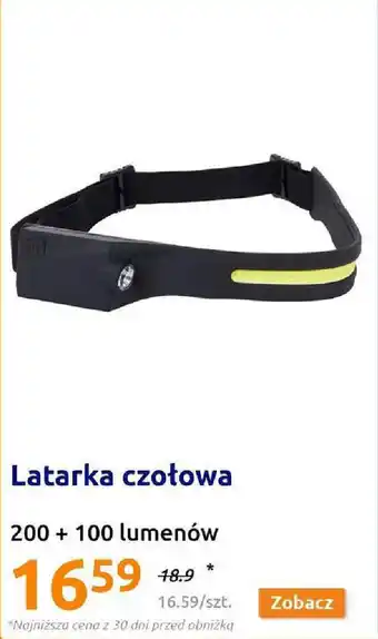 Action Latarka czołowa 200+ 100 lumenów oferta