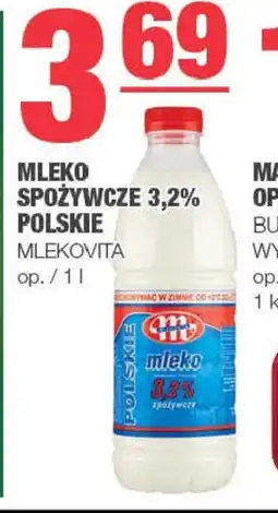 EuroSPAR Mlekovita Mleko spożywcze 3,2% 1l oferta