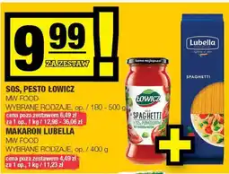 EuroSPAR Sos, pesto Łowicz + makaron Lubella oferta