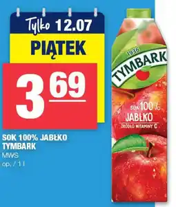 EuroSPAR Tymbark Sok 100% jabłko 1l oferta
