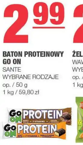 EuroSPAR Baton proteinowy Go On Sante oferta