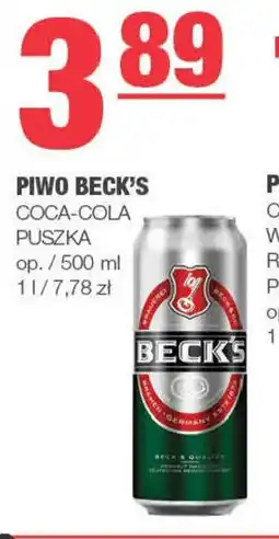 EuroSPAR Piwo Beck's Coca-Cola puszka 500 ml oferta
