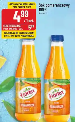 Polomarket Sok pomarańczowy 100% Hortex 1l oferta