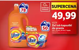 Lidl VIZIR Żel lub kapsułki do prania 3,9 L, 42 szt., 50 szt. oferta
