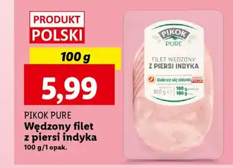 Lidl PIKOK PURE Wędzony filet z piersi indyka 100 g oferta