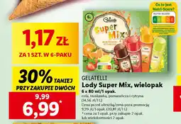 Lidl GELATELLI Lody Super Mix, wielopak 6 x 80 ml oferta
