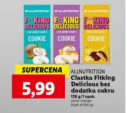 Lidl ALLNUTRITION Ciastka Fitking Delicious bez dodatku cukru 128 g oferta