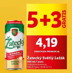 Lidl Žatecký Světlý ležák 500 ml oferta