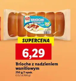 Lidl Brioche z nadzieniem waniliowym 250 g oferta